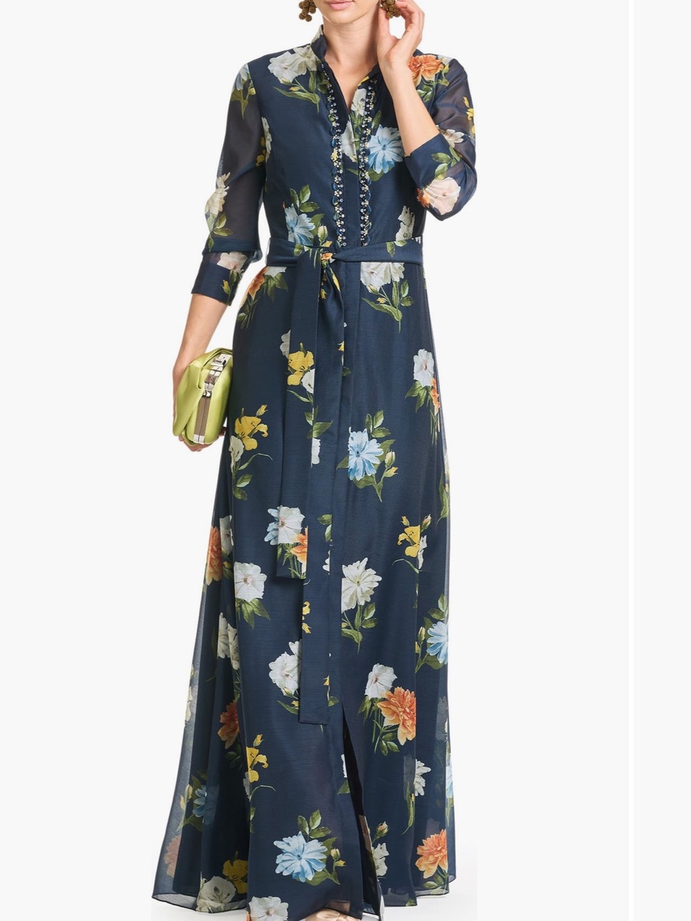 Sashin & Babi - Addison Gown - Navy Wildflowers
